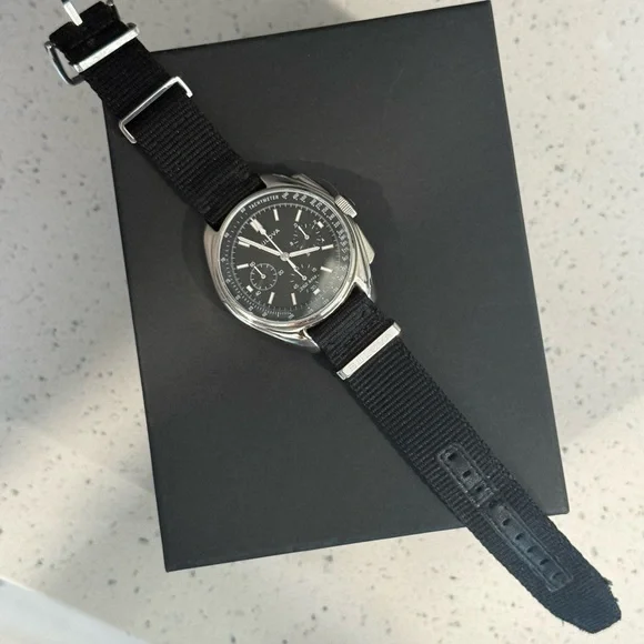 Bulova Silver and Black Chronograph Watch - Picture 3 of 7